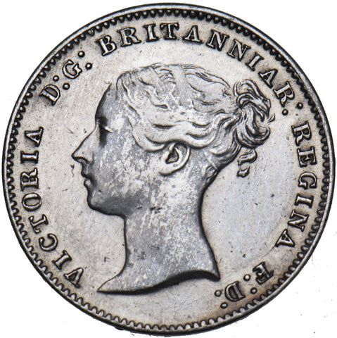 1850 Threepence - Victoria British Silver Coin - Very Nice