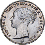1859 Threepence - Victoria British Silver Coin - Very Nice