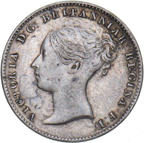 1861 Threepence - Victoria British Silver Coin - Nice