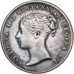 1863 Threepence - Victoria British Silver Coin - Nice