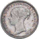 1869 Threepence - Victoria British Silver Coin - Very Nice