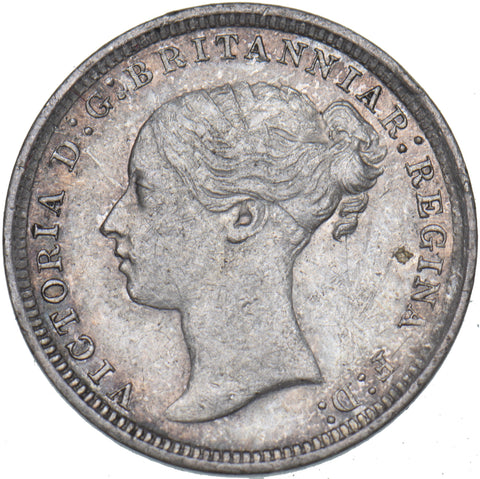 1869 Threepence - Victoria British Silver Coin - Very Nice