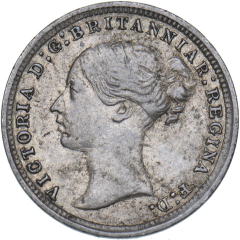 1872 Threepence - Victoria British Silver Coin - Nice