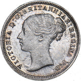 1876 Threepence - Victoria British Silver Coin - Very Nice