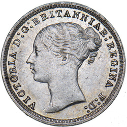 1878 Threepence - Victoria British Silver Coin - Nice