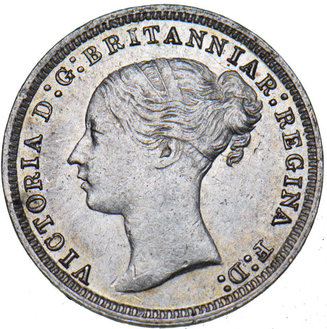 1878 Threepence - Victoria British Silver Coin - Nice