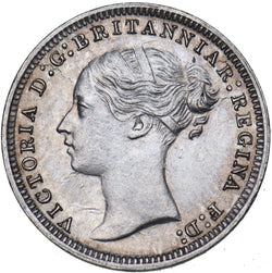 1879 Threepence - Victoria British Silver Coin - Very Nice