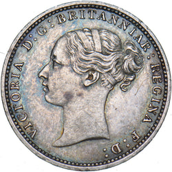 1880 Threepence - Victoria British Silver Coin - Very Nice