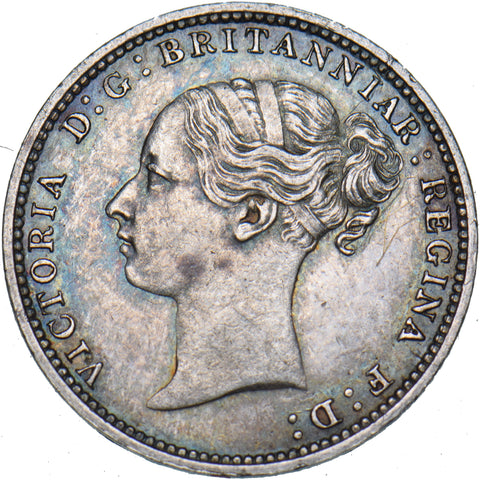 1880 Threepence - Victoria British Silver Coin - Very Nice