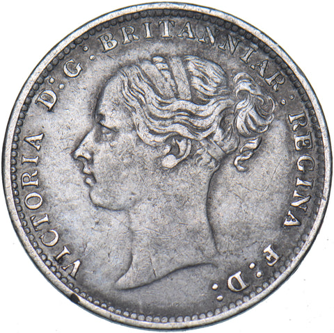 1880 Threepence - Victoria British Silver Coin - Nice