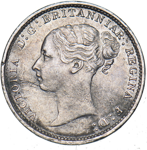 1886 Threepence - Victoria British Silver Coin - Nice