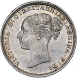 1886 Threepence - Victoria British Silver Coin - Superb