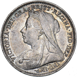 1895 Threepence - Victoria British Silver Coin - Very Nice