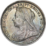 1897 Threepence - Victoria British Silver Coin - Superb