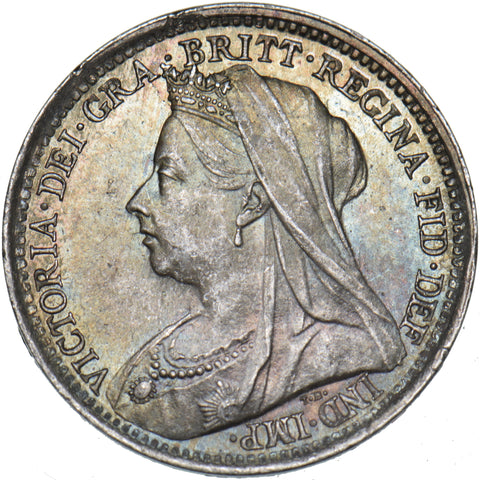 1897 Threepence - Victoria British Silver Coin - Superb