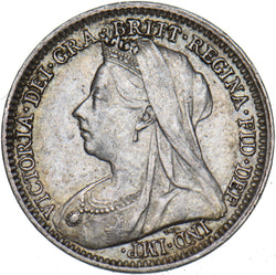 1900 Threepence - Victoria British Silver Coin - Very Nice