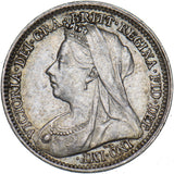 1900 Threepence - Victoria British Silver Coin - Very Nice