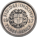 1937 Proof Silver Threepence - George VI British Silver Coin - Superb