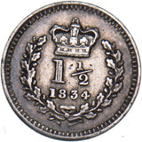 1834 Threehalfpence - William IV British Silver Coin - Nice