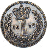 1877 Maundy Penny - Victoria British Silver Coin - Very Nice