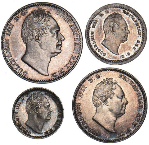 1831 Maundy Set - William IV British Silver Coins - Very Nice