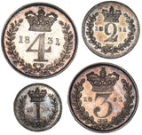 1831 Maundy Set - William IV British Silver Coins - Very Nice
