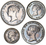1839 Maundy Set - Victoria British Silver Coins - Very Nice