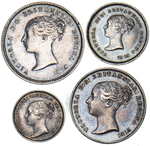 1839 Maundy Set - Victoria British Silver Coins - Very Nice