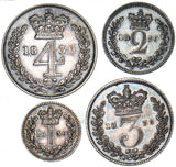 1839 Maundy Set - Victoria British Silver Coins - Very Nice