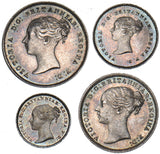 1875 Maundy Set - Victoria British Silver Coins - Superb