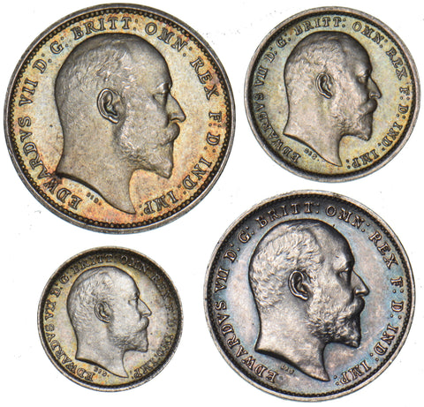 1904 Maundy Set - Edward VII British Silver Coins - Superb