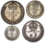 1904 Maundy Set - Edward VII British Silver Coins - Superb