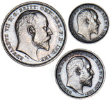 1904 Part Maundy Set - Edward VII British Silver Coins - Very Nice