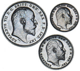 1906 Part Maundy Set - Edward VII British Silver Coins - Very Nice
