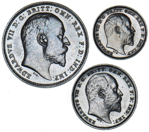 1906 Part Maundy Set - Edward VII British Silver Coins - Very Nice