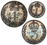 1909 Part Maundy Set - Edward VII British Silver Coins - Very Nice