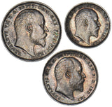 1910 Part Maundy Set - Edward VII British Silver Coins - Very Nice