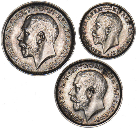 1914 Part Maundy Set - George V British Silver Coins - Superb