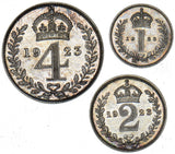 1923 Part Maundy Set - George V British Silver Coins - Superb