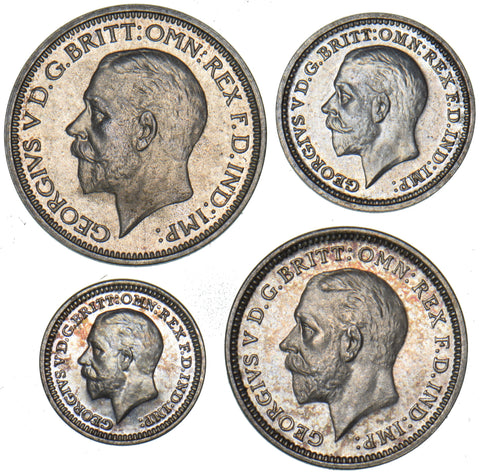 1936 Maundy Set - George V British Silver Coins - Superb