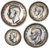 1946 Maundy Set - George VI British Silver Coins - Superb