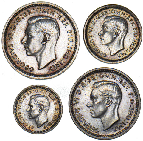 1946 Maundy Set - George VI British Silver Coins - Superb
