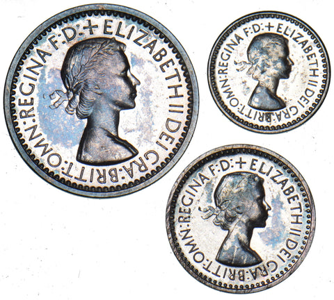 1953 Part Maundy Set (+ Dated Case) - Elizabeth II British Silver Coins - Superb