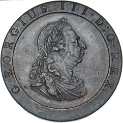 1797 Penny - George III British Copper Coin - Very Nice