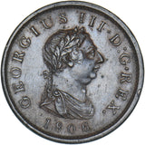 1806 Penny - George III British Copper Coin - Nice