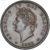 1826 Penny - George IV British Copper Coin - Very Nice