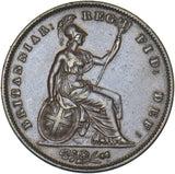 1841 Penny (Colon After REG) - Victoria British Copper Coin - Very Nice