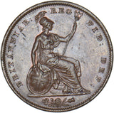 1841 Penny (No Colon) - Victoria British Copper Coin - Very Nice
