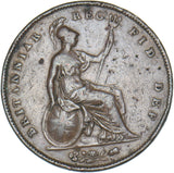 1846 Penny - Victoria British Copper Coin