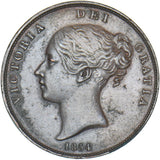 1854 Penny (OT) - Victoria British Copper Coin - Very Nice